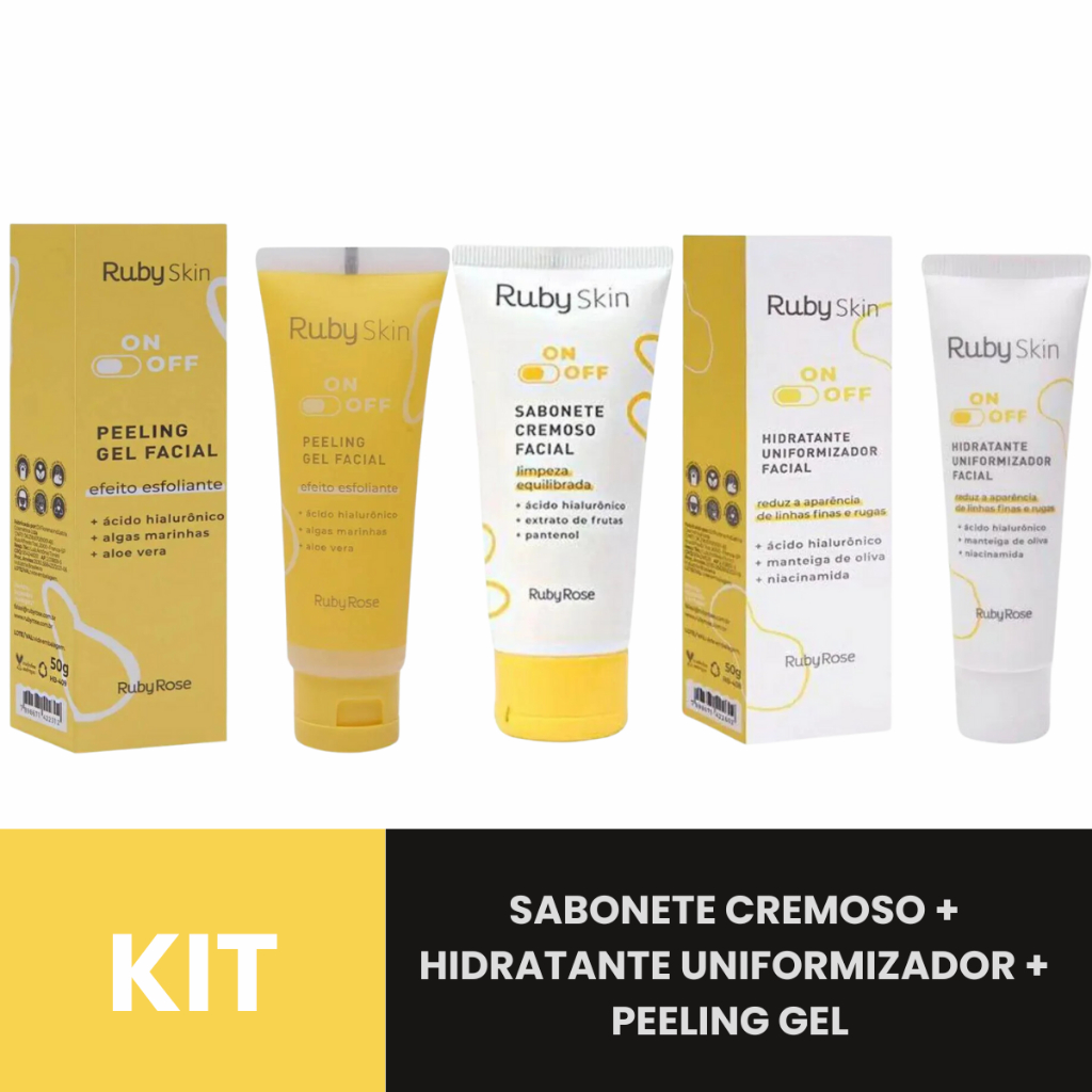 Kit Ruby Rose Skincare On Off Hidratante + Sabonete + Peeling | Shopee ...