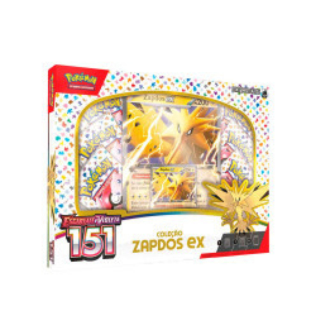 Box de Cartas Pokémon Escarlate e Violeta 151 Coleção Zapdos EX (38 Cartas) - Copag