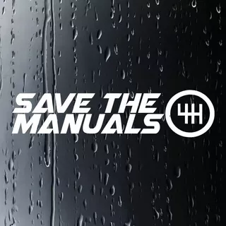 2x Adesivos - Save the manuals - real men use three pedals - no good racing - JDM - 15x3,5cm cada