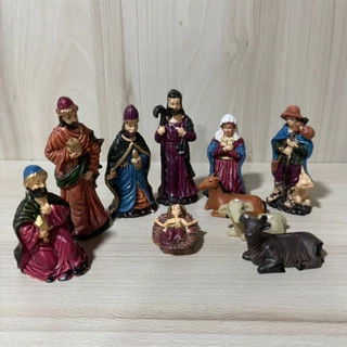 Presépio de Natal em Resina – Kit Completo com 10 Peças