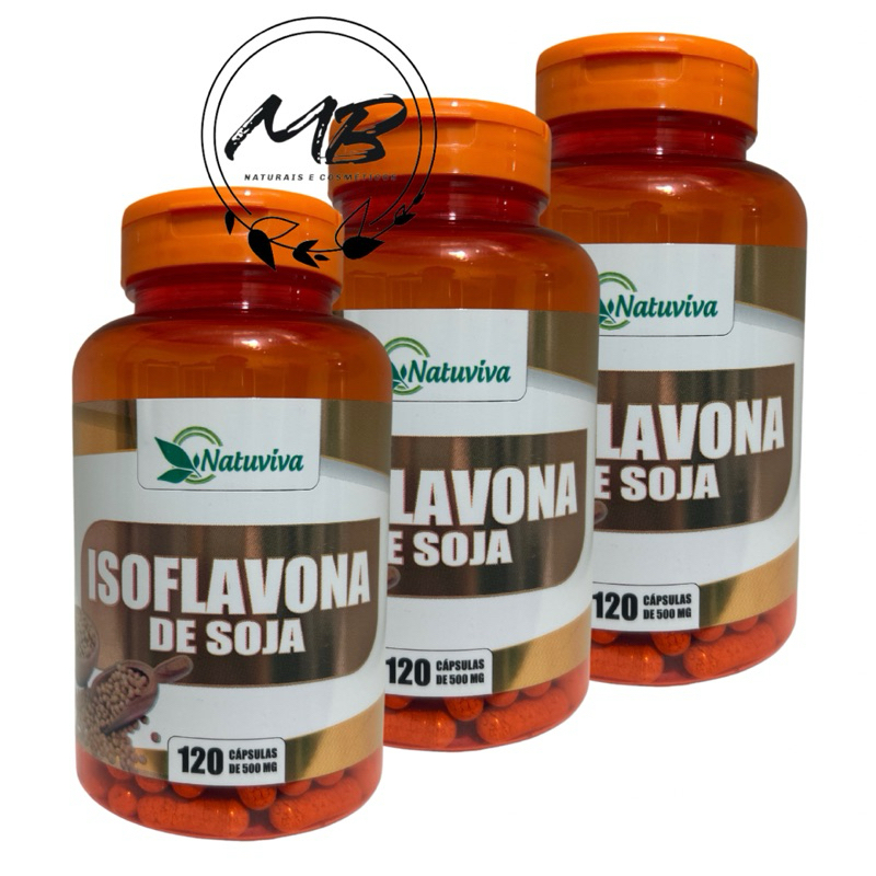 Isoflavona 120 cápsulas (cada) 500mg VIVA | Shopee Brasil