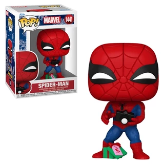 FUNKO POP MARVEL HOLIDAY - SPIDER-MAN WITH OPEN GIFT 1441 em Oferta na Shopee