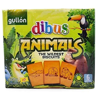 Biscoito Dibus Animals Gullón 600g - Importado Espanha