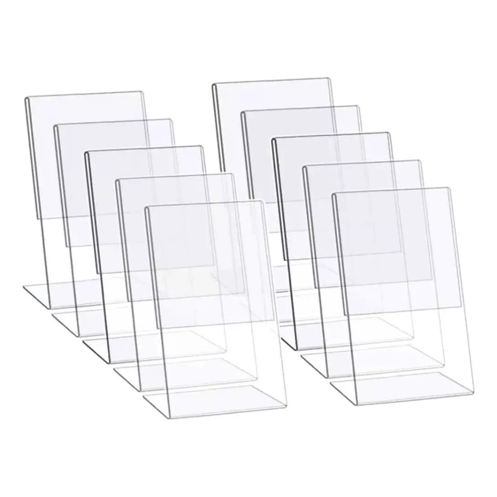 Supporto per libri in acrilico, 30 x 20 x 15 cm, trasparente
