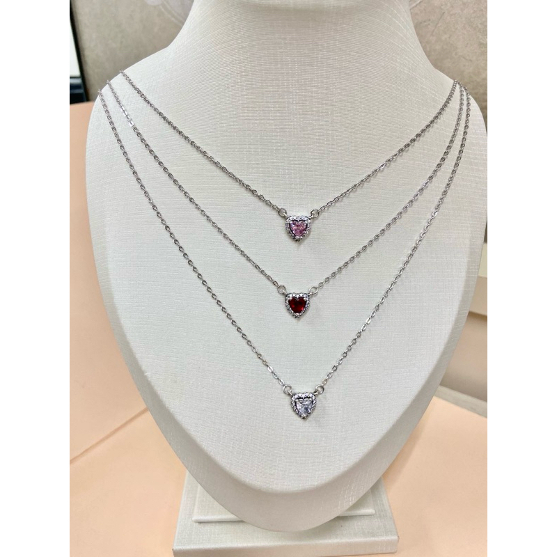 Colar com Pingente de Coração Estilo Pandora em Prata 925 legítima ...