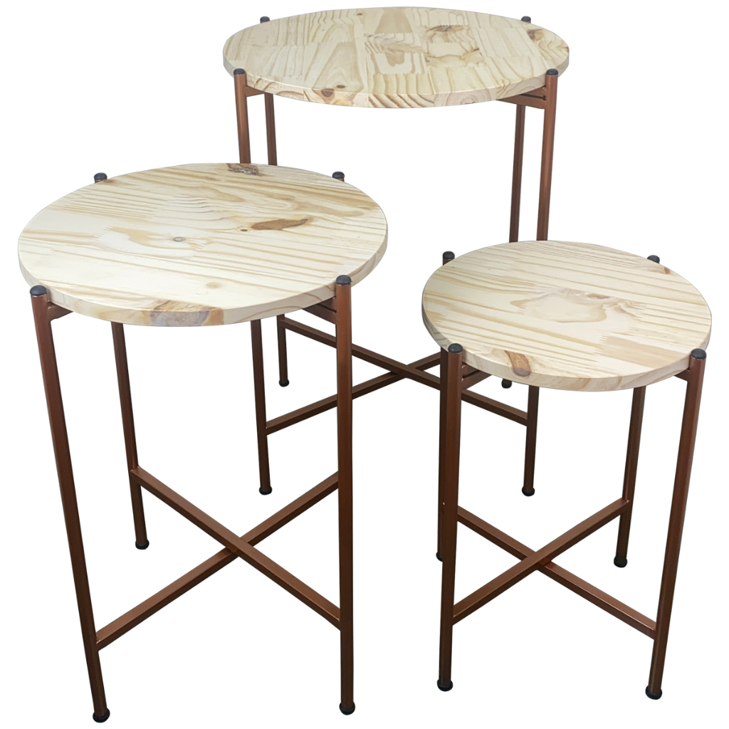 KIT 3 MESAS ARTICULADA DOBRAVEL PARA FESTA | Shopee Brasil