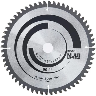 Disco de Serra 184mm MultiMaterial Bosch 60 Dentes de Widea PRO - 7.1/4"