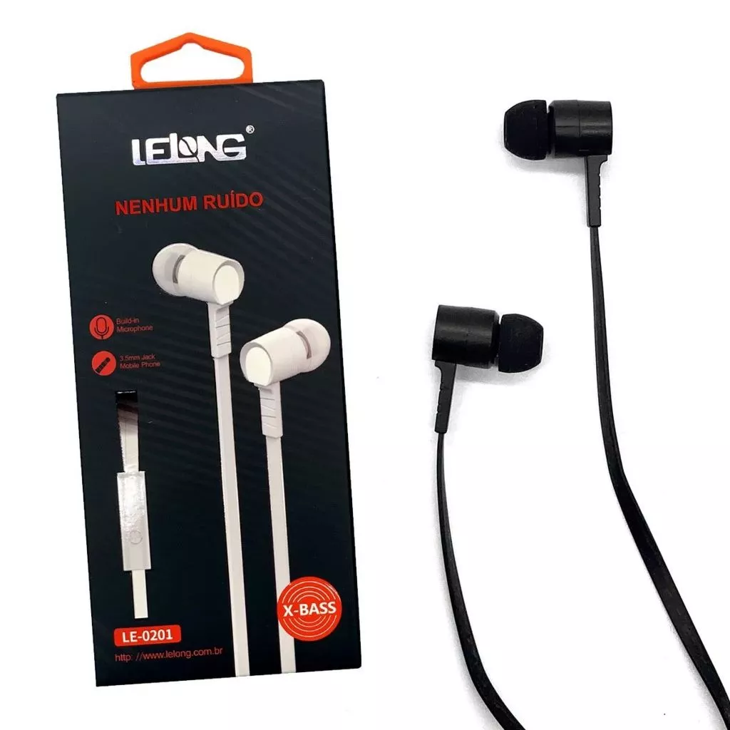Fone De Ouvido Super Bass Com Microfone Lelong Le-0201 Sem Ruído