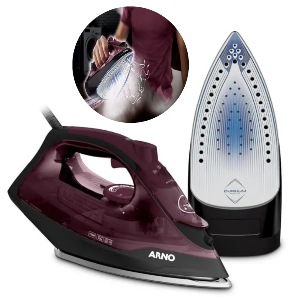 Ferro de Passar Roupas a Vapor Arno Ultragliss com Base Durilium ...