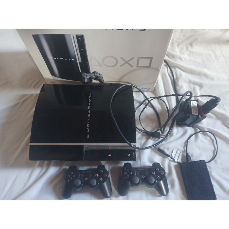 Ps3 Fat desbloqueado 750gb + 2 controle original + HD externo 2tb