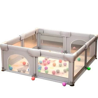 Cercado Grade Para Bebê seguro e estável chiqueirinho infantil cercado de proteção Cinza-envio imediato em Oferta na Shopee