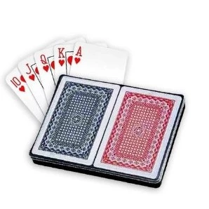 Jogo De Baralho Plastificado 2 jogos de 54 cartas - Impermeável 100% Plástico em Oferta na Shopee
