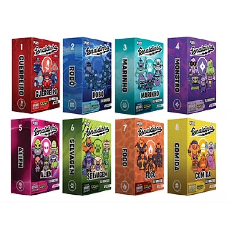 kit Elo Monsters Enaldinho / 8 mini livros + 8 gogos + álbum, 