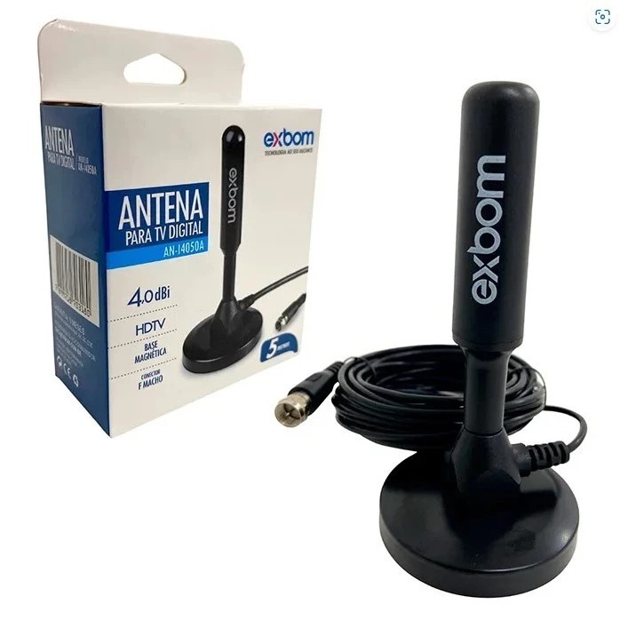 Antena para conversor digital Amplificada HDTV UHF VHF | Shopee Brasil