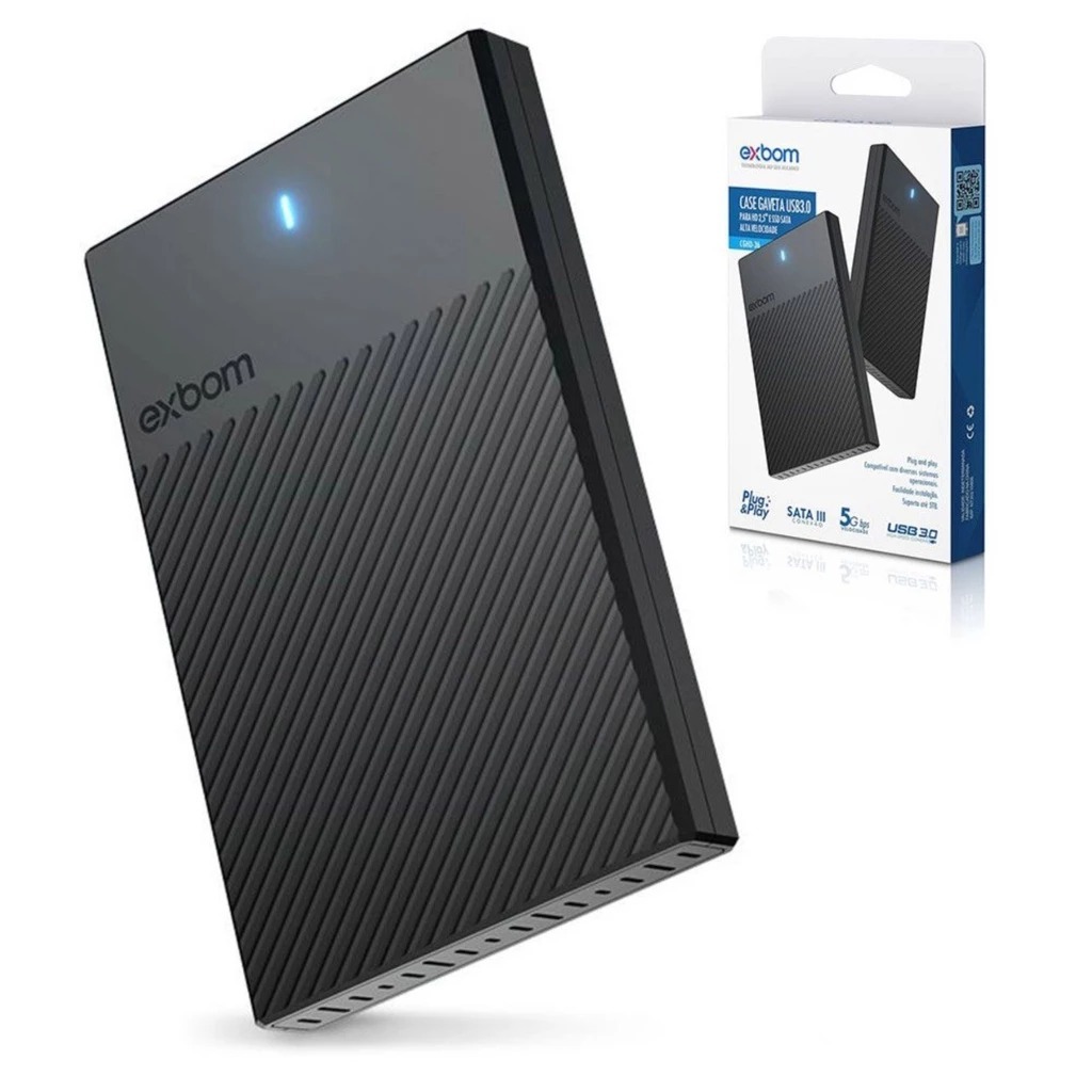Case para HD/SSD 2.5 polegadas SATA USB3.0 EXBOM