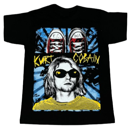 Camiseta Nirvana Kurt Cobain Adulto/Infantil Lançamento Camiseta Nirvana Kurt Cobain Adulto/Infantil Lançamento