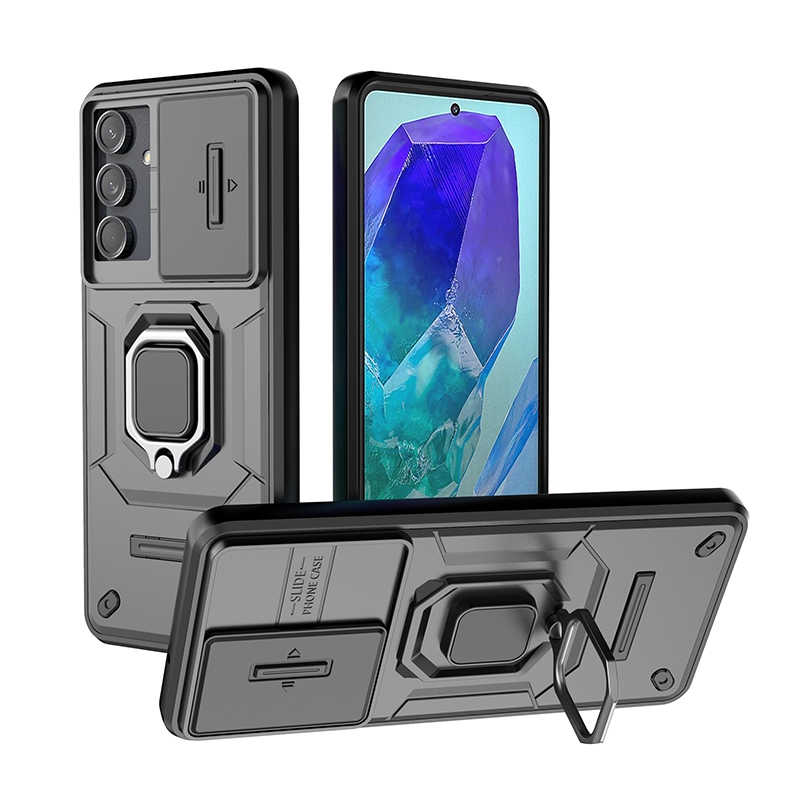 Capa Anti Impacto Anel e proteção camera Para samsung galaxy m55(película de vidro opcional)