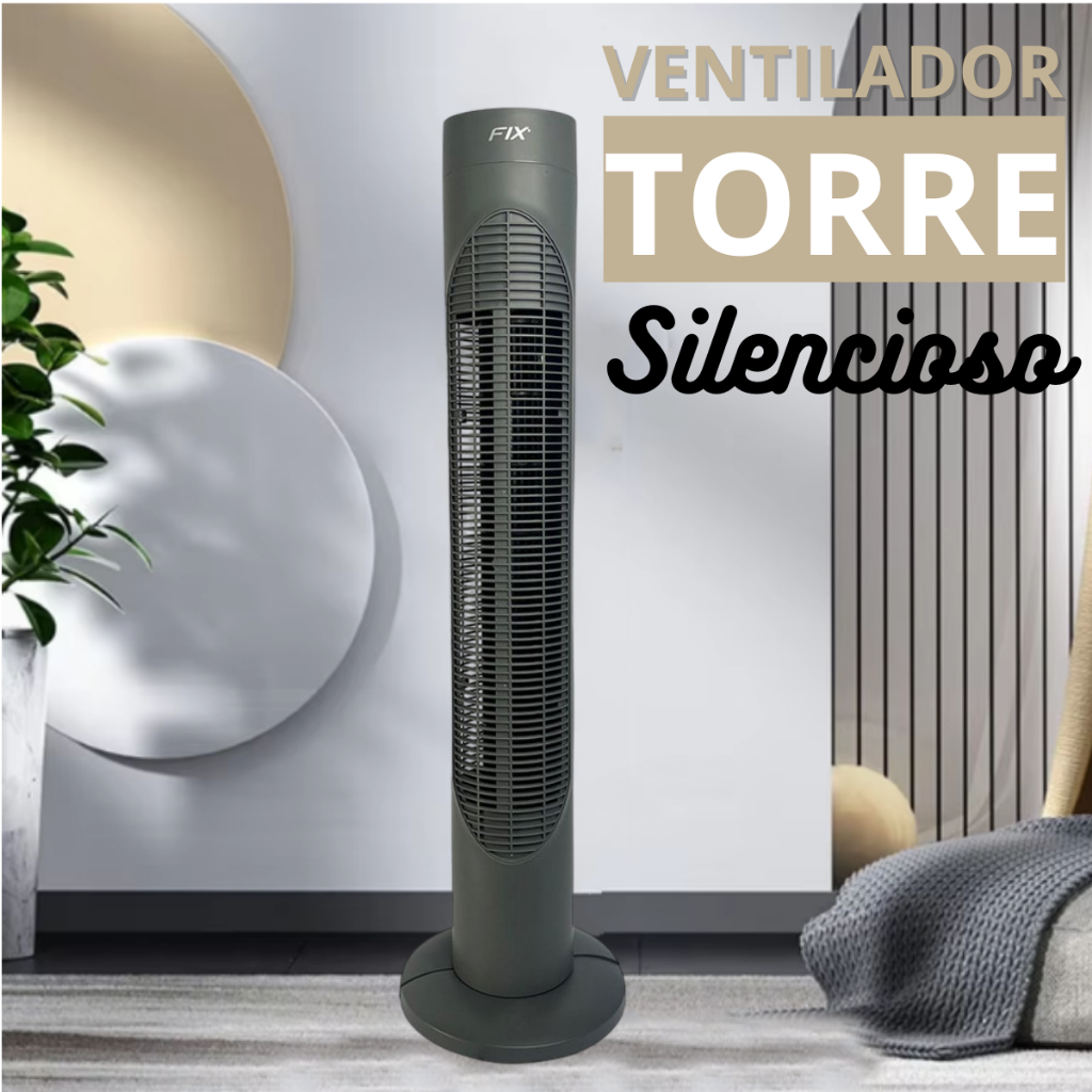 Ventilador de Coluna Circulador de Ar Silencioso Potente 110V e 220V ...
