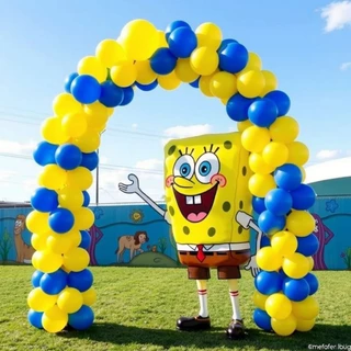 Kit 200 Balões Tema Bob Esponja Bexiga Artigo de Festa Aniversário Comemoração Balão Decorativo