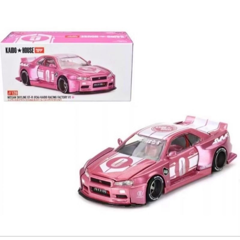 【正規通販】 Mini GT Kaido House Nissan Skyline GT-R (R34) rosa | Shopee ミニカー