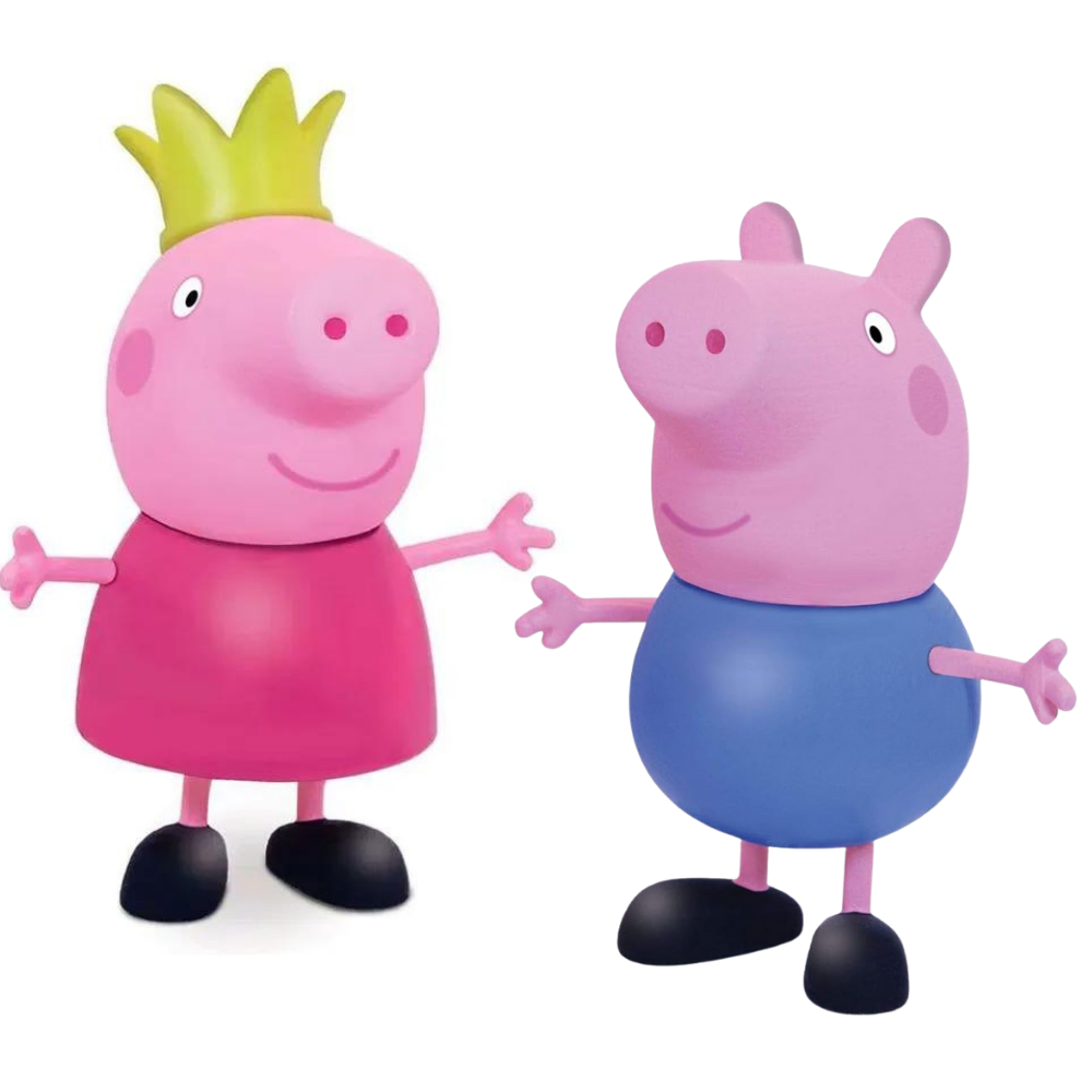Kit 2 Bonecos Infantis Vinil Peppa e George Peppa Pig | Shopee Brasil
