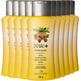 KIT 10 GEL MASSAGEADOR FORTE SOFISTICATTO COSMÉTICOS ARNICA E CASTANHA DA ÍNDIA MUSCULAR