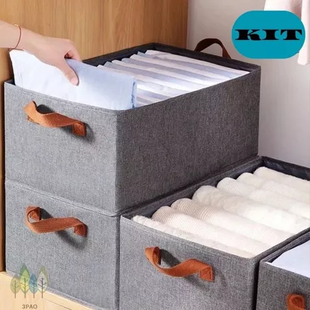 KIT caixa organizadora guarda roupa gaveta resistente dobrável