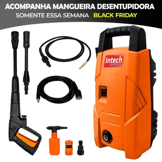 Lavadora Alta Pressão Califórnia Mangueira Desentupidora Desobstruidora de 1300w 1450psi Pressão Máxima Intech Machine