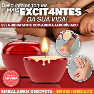 VELA COMESTÍVEL BEIJÁVEL PARA MASSAGEM QUENTE - SEX SHOP