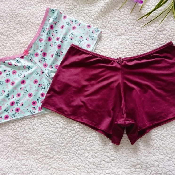 Kit 10 Shortinhos Boxer Feminino Sunguete Confortavel Básico chuliado,Shorts Verão Atacado