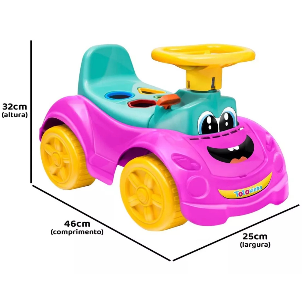 Totokinha Sport Rosa Menina Cardoso Toys Carrinho de Brinquedo Blocos ...
