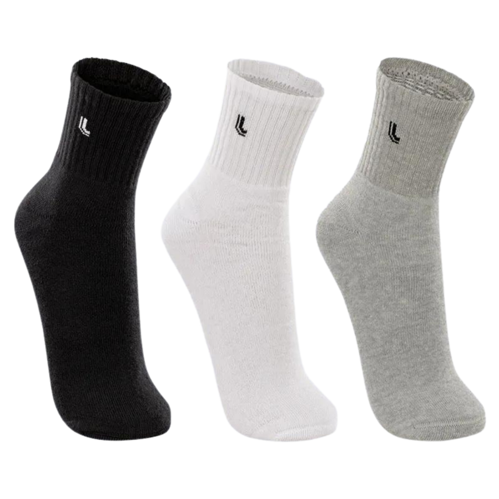 Kit 3 Pares de Meia Masculina Lupo Unissex Cano Médio Algodão Original ...