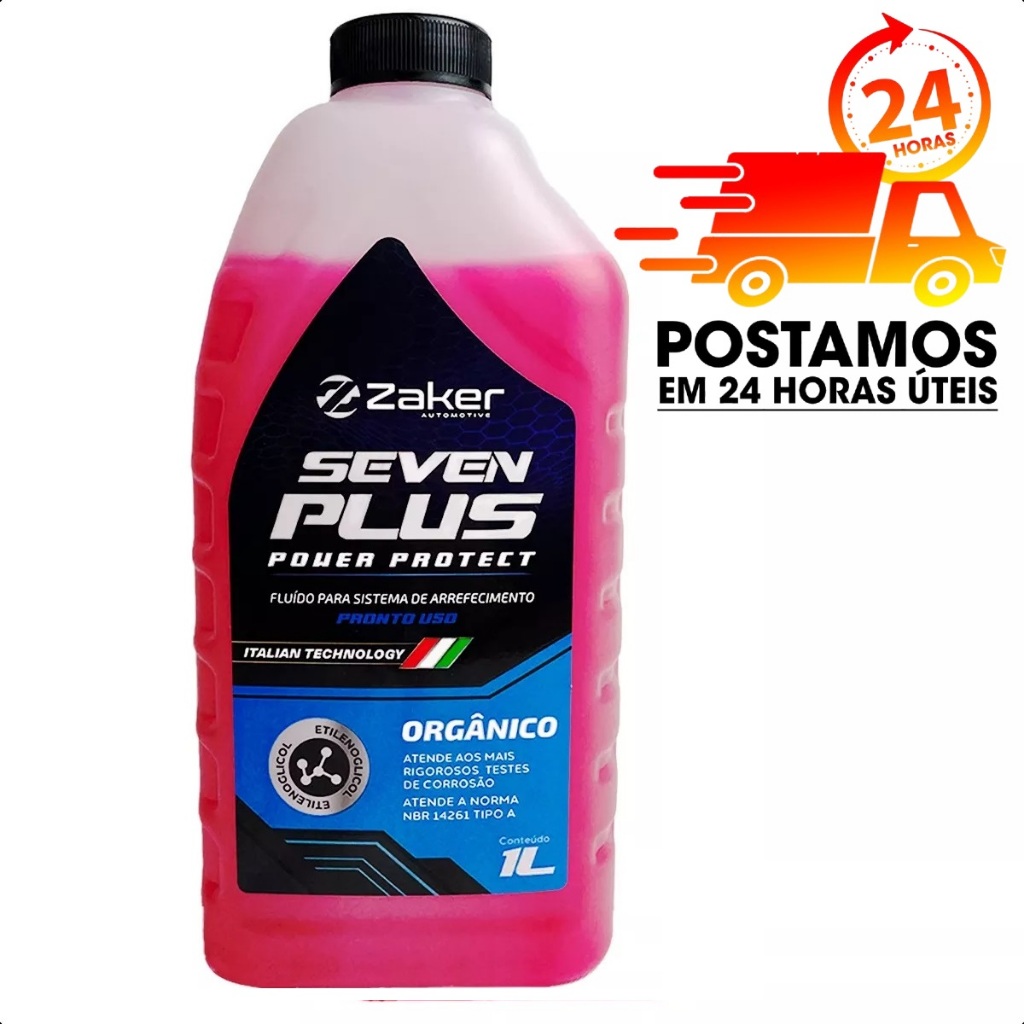 Aditivo Radiador Fluido pronto uso rosa 1 Litro Zaker | Shopee Brasil