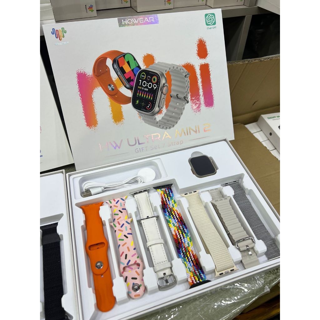SMARTWATCH HW ULTRA MINI 2 KIT 7 PULSEIRAS 41MM + PELICULA DE BRINDE ...