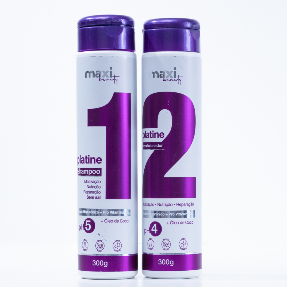 Kit Capilar Platine - Matizador - Shampoo + Condicionador +
