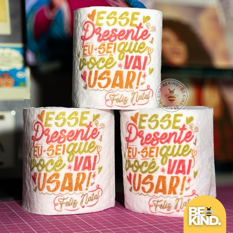 Papel Higiênico Personalizado 2 unidades Presente Engraçado (Estampa ...