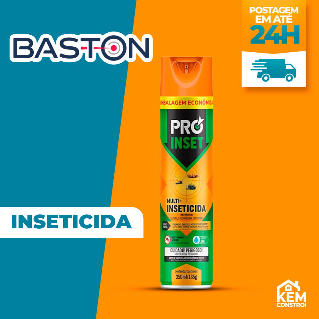 Kit Inseticida Aerosol Proinset 350ml/185g Baston | Shopee Brasil