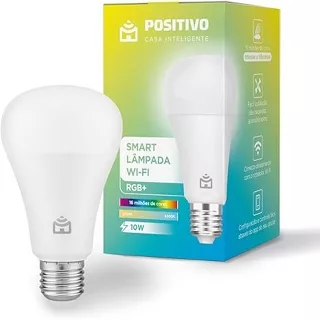 Smart Lâmpada Wi-Fi RGB+ 10W Positivo Casa Inteligente