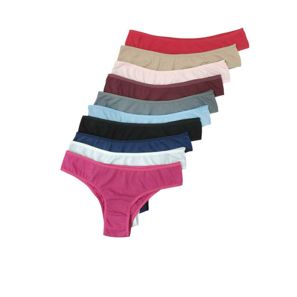 Kit 10 Calcinhas Conforto 100% Algodão P M G GG