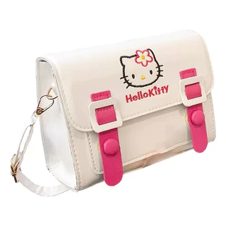 Bolsa de Ombro Sanrio Hello Kitty Melody Crossbody Bag Transversal Feminina Cartoon Desenhos