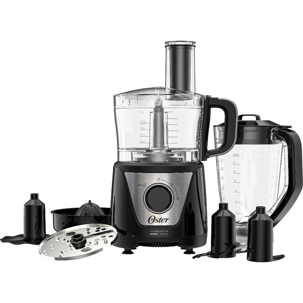 Multiprocessador De Alimentos Black 7 Em 1 Oster 220v