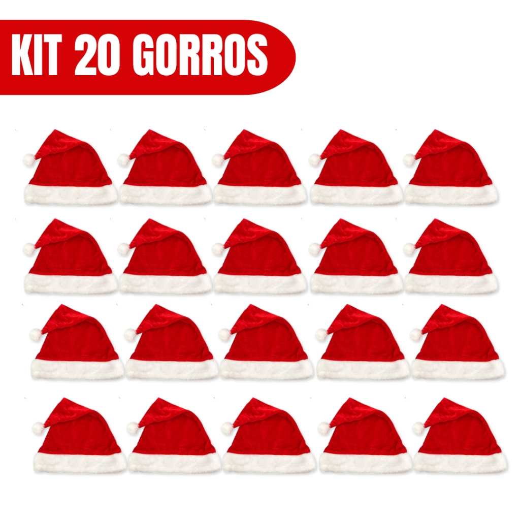 Kit Toucas De Papai Noel Gorro Em Veludo Vermelho Branco Cm Natal Adulto Crian A Fantasia