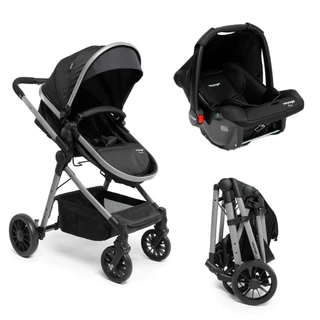 CARRINHO COMPLETO 3 EM 1 VOYAGE COM MOISÉS E BEBÊ CONFORTO – MODELO EUROPEU LUXO