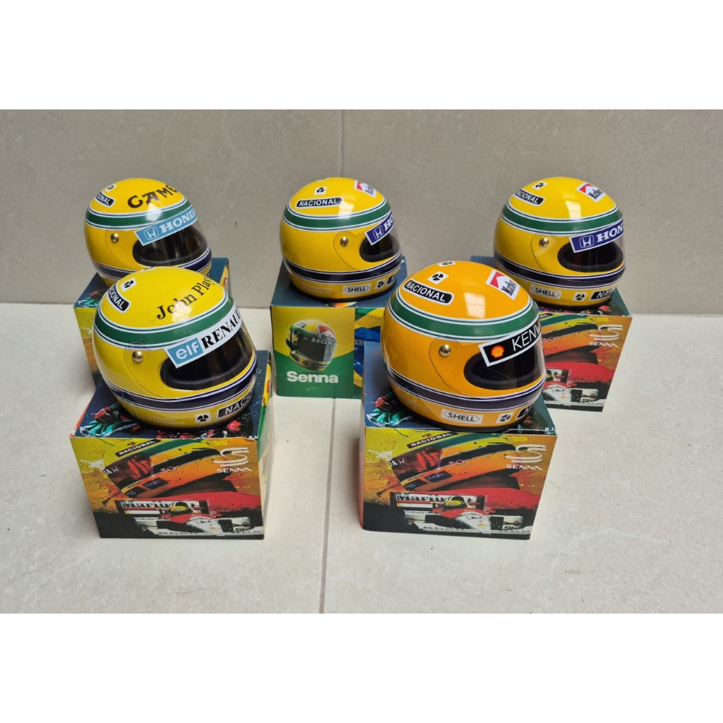 Mini Capacete Ayrton Senna Novo Escala 1/2 un607