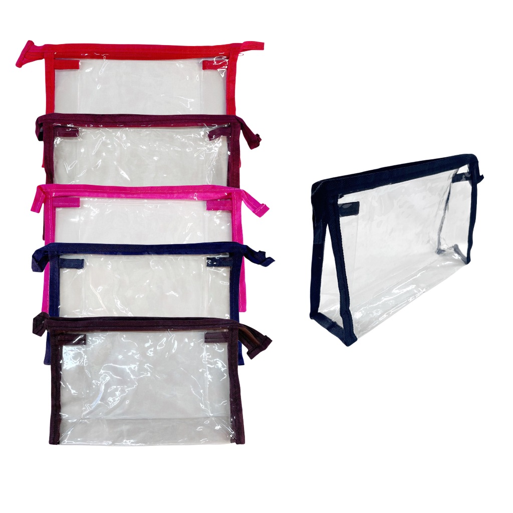 Necessaire Pequena Transparente Plástico Com Zíper Para Viagem Bolsa ...