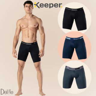 Kit com 3 Cueca Boxer keeper Modelo Long Leg Esportiva Anti Assaduras Lisa Masculina Perna Comprida em Oferta na Shopee