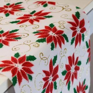Trilho Caminho Mesa Natal 2/4/6/8 Lugares Metragem Decoração Festiva Natalina