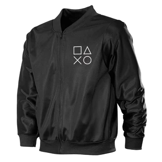 Jaqueta Bomber Gamer Bordado Playstation Preto