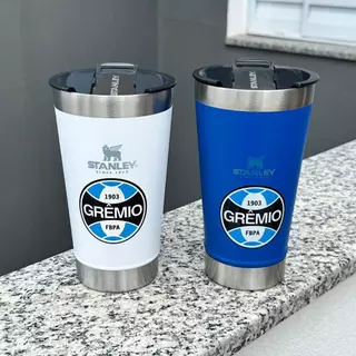 ENVIO NO MESMO DIA Copo Térmica de Time GREMIO / Personalizado com tampa e abridor 473ml