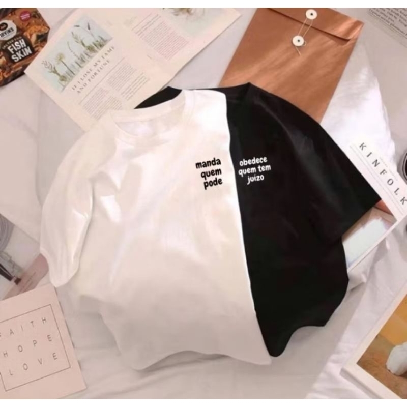 Kit 2 Camisetas Casal Namorados Manda Quem Pode Shopee Brasil